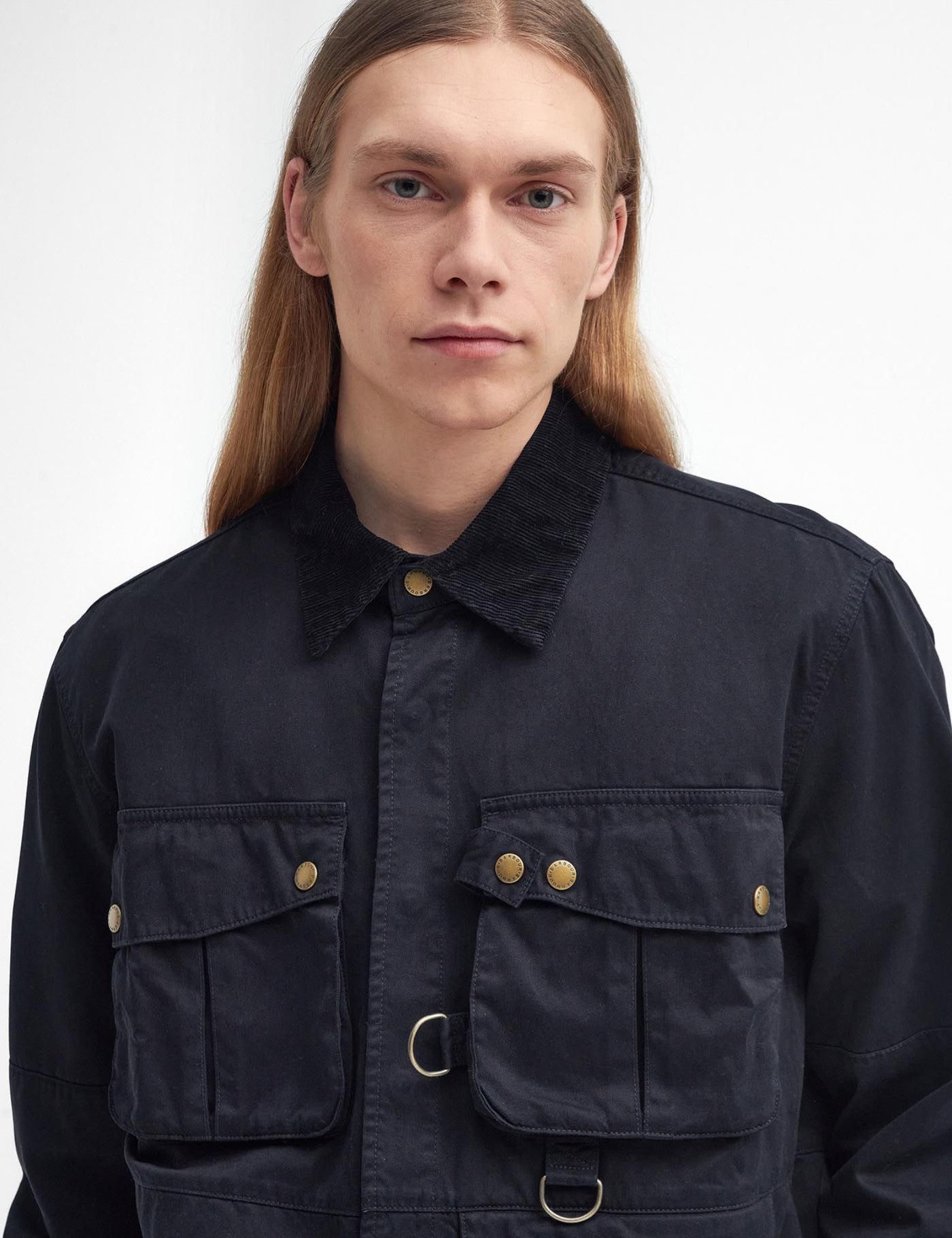 Barbour Heritage Oakmoor Shirt Jacket - Black | Urban Excess