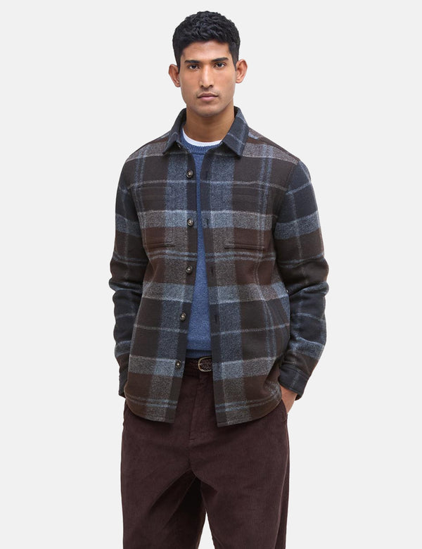 Barbour Chapter Tailored Check Overshirt - Midnight Oak Tartan