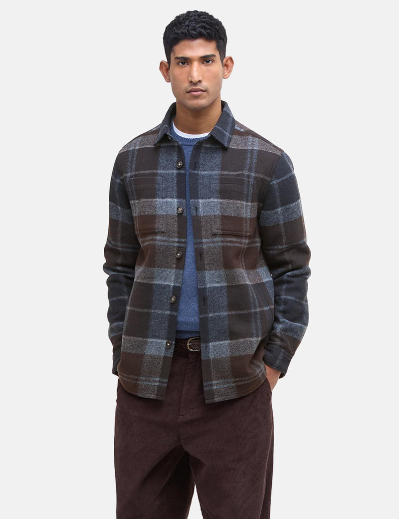 Barbour Chapter Tailored Check Overshirt - Midnight Oak Tartan
