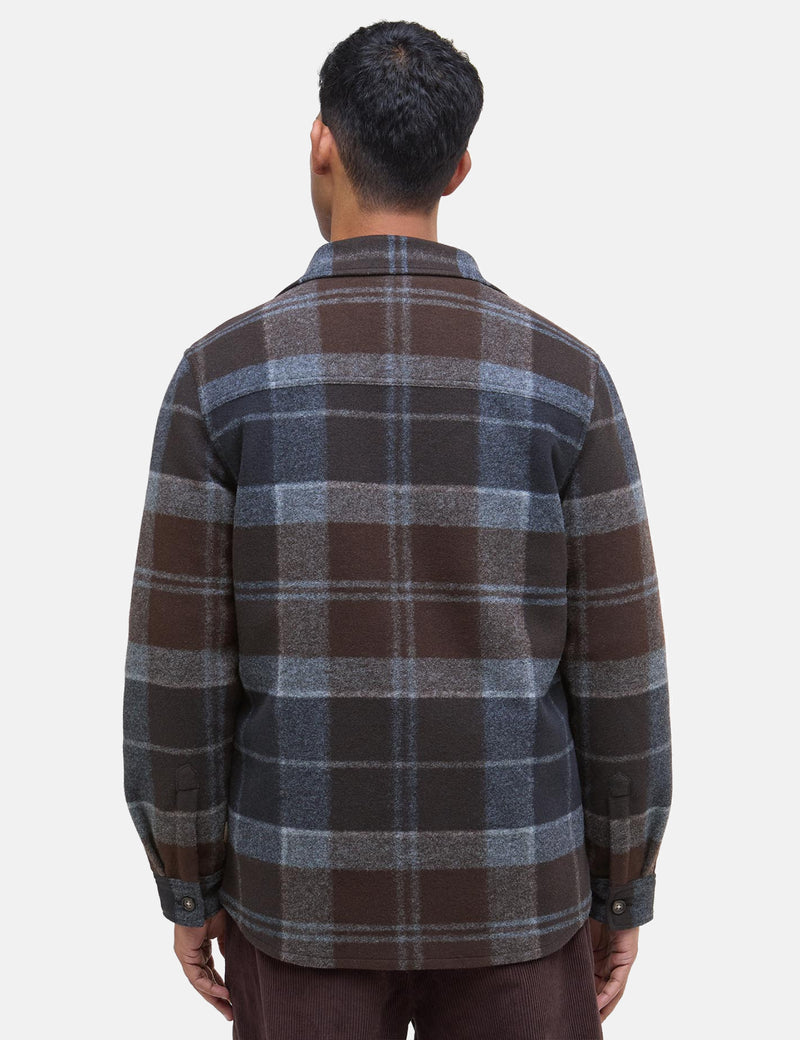 Barbour Chapter Tailored Check Overshirt - Midnight Oak Tartan