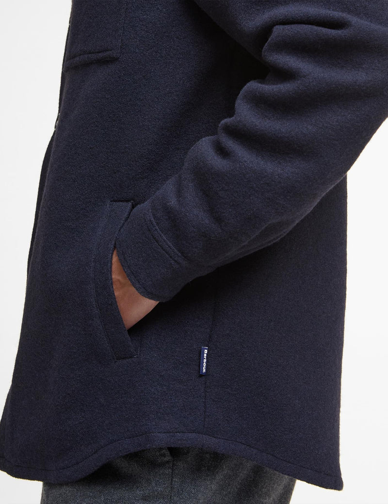 Barbour Marlow Tailored Wool Blend Overshirt - Navy Marl