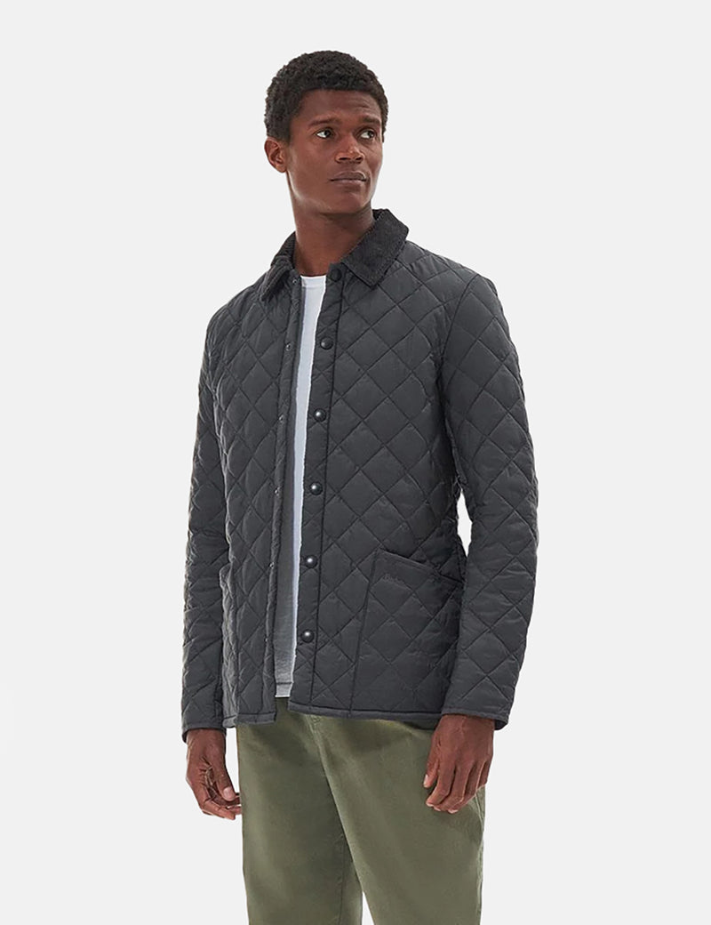 Barbour Heritage Liddesdale Quilted Jacket - Charcoal Grey