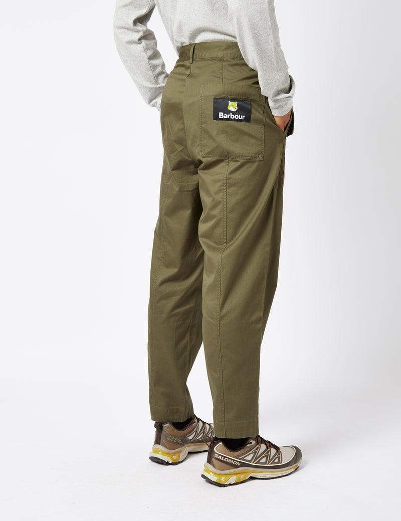 Barbour x Maison Kitsun�� Cargo Trousers (Regular) - Uniform Green