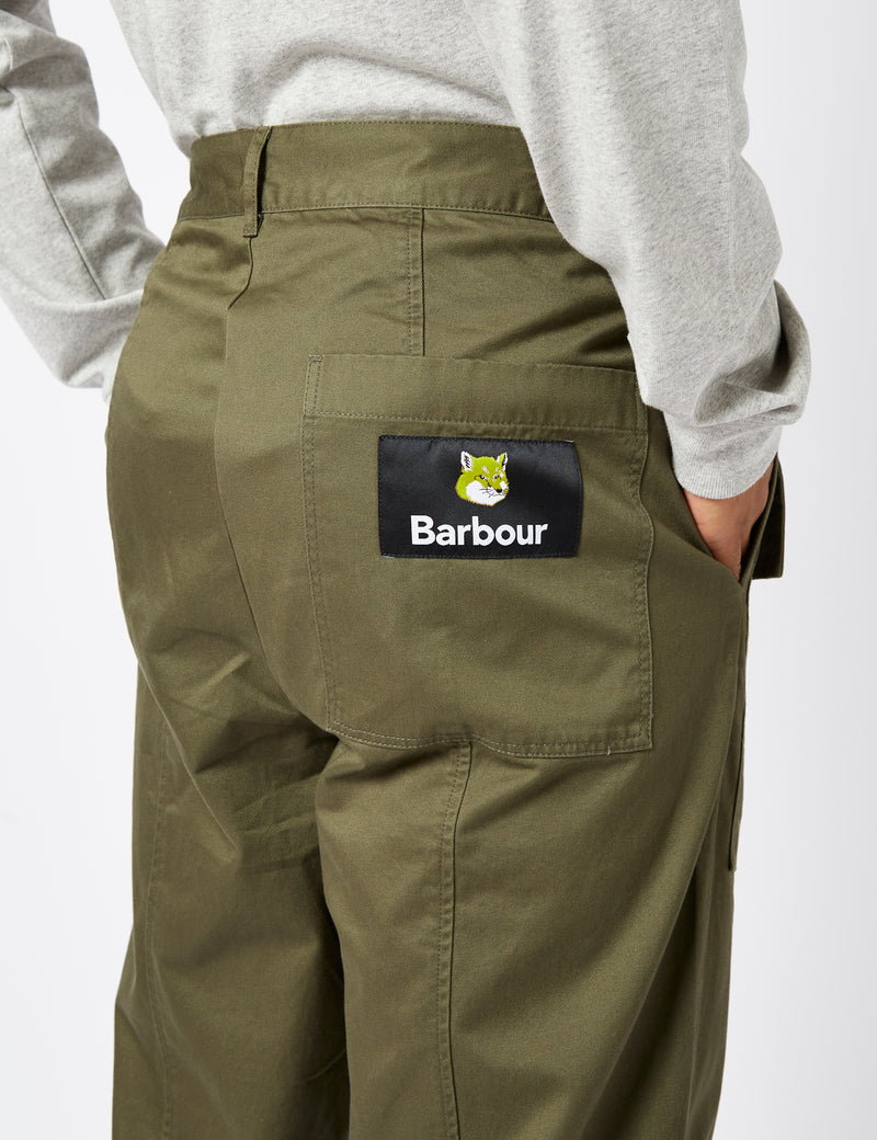 Barbour x Maison Kitsun�� Cargo Trousers (Regular) - Uniform Green