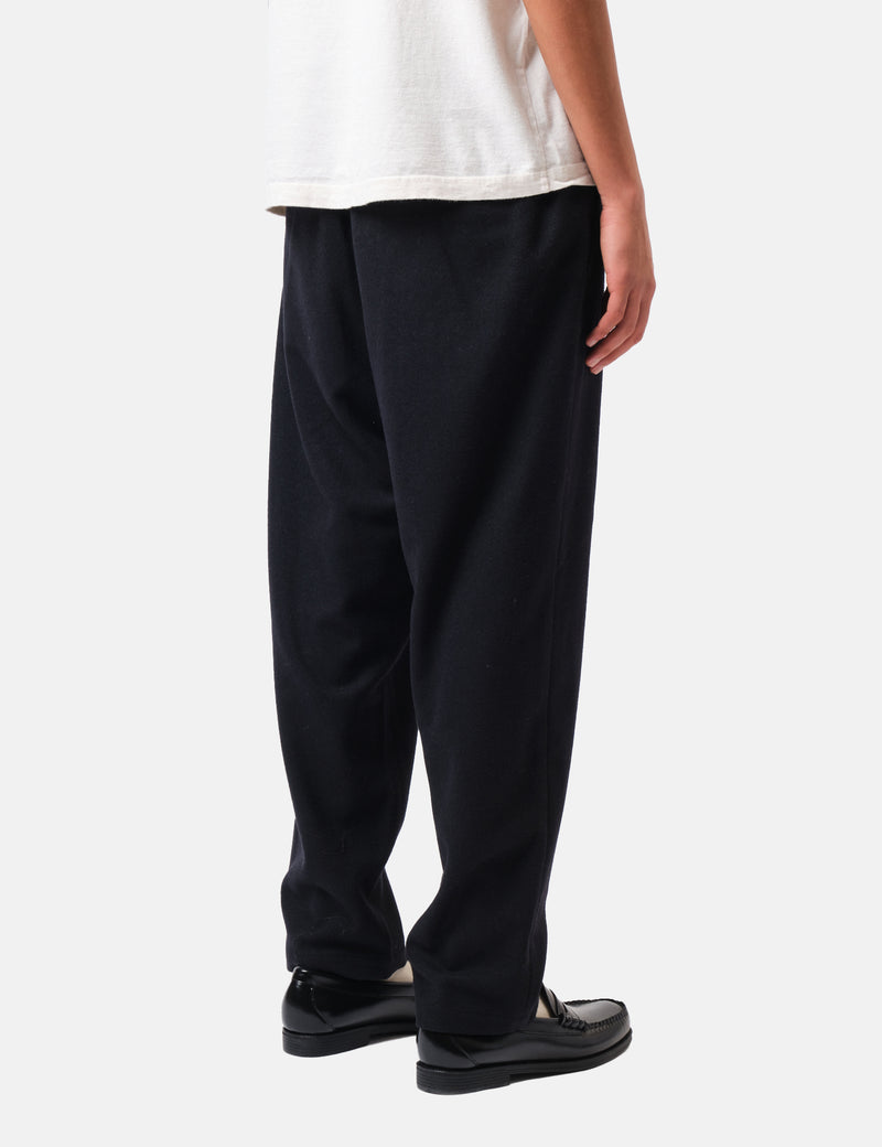 Barbour Wool Blend Relaxed Trousers - Navy Blue