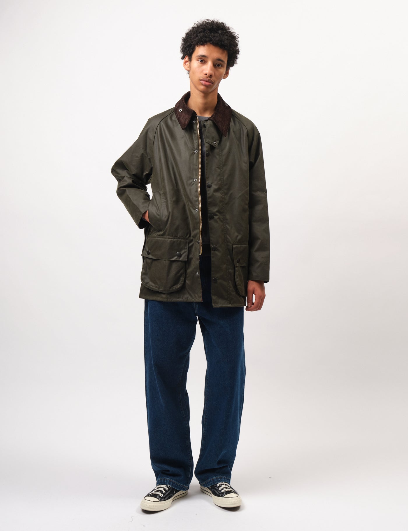 Barbour Beaufort Wax Jacket Archive Olive Green Urban Excess