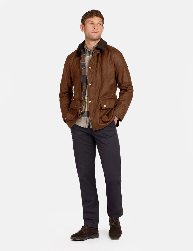 Barbour Ashby Wax Jacket - Bark Brown