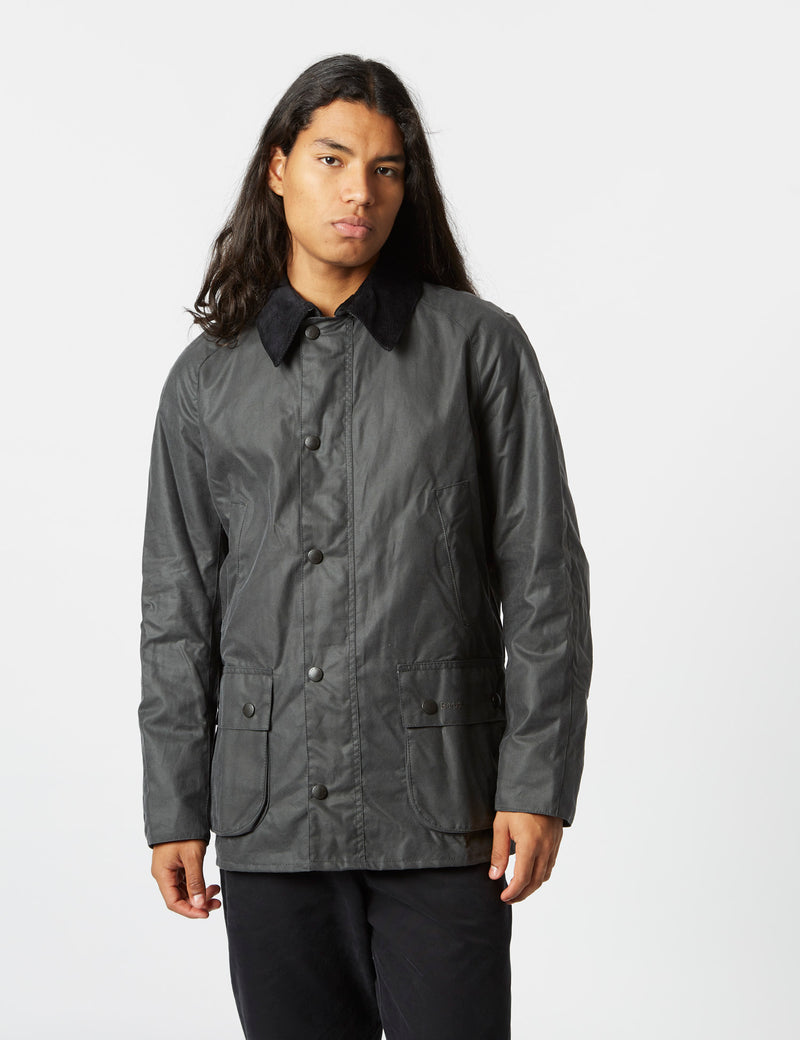 Barbour Ashby Wax Jacket - Grey/Classic