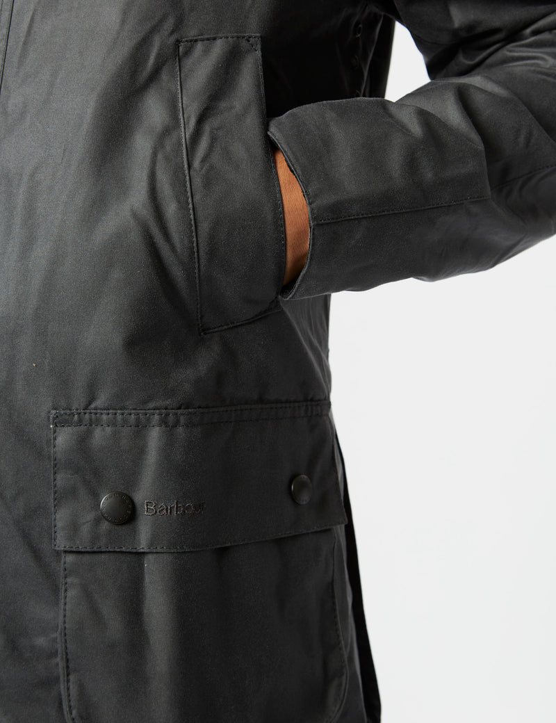 Barbour Ashby Wax Jacket - Grey/Classic