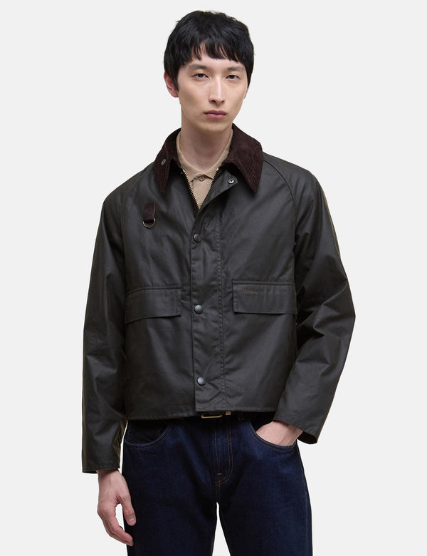 Barbour Spey Wax Jacket - Olive Green