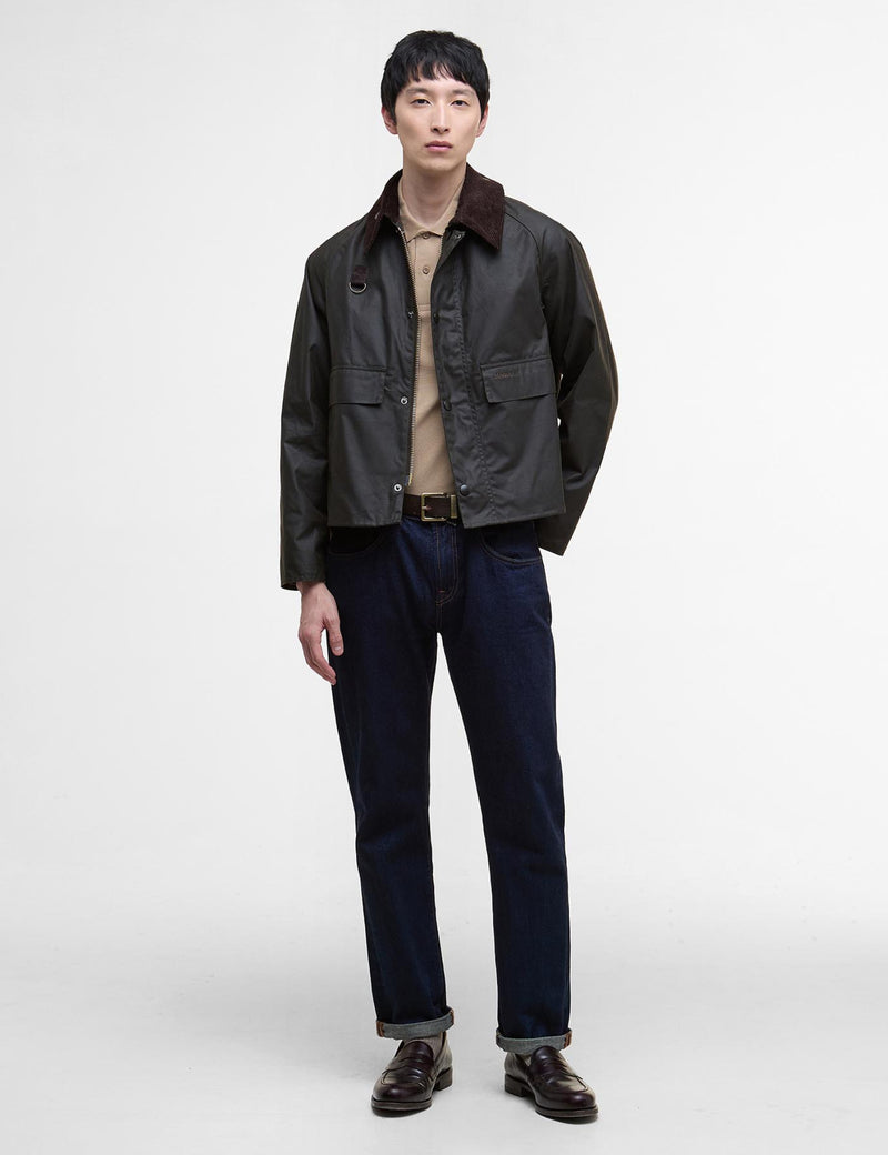 Barbour Spey Wax Jacket - Olive Green