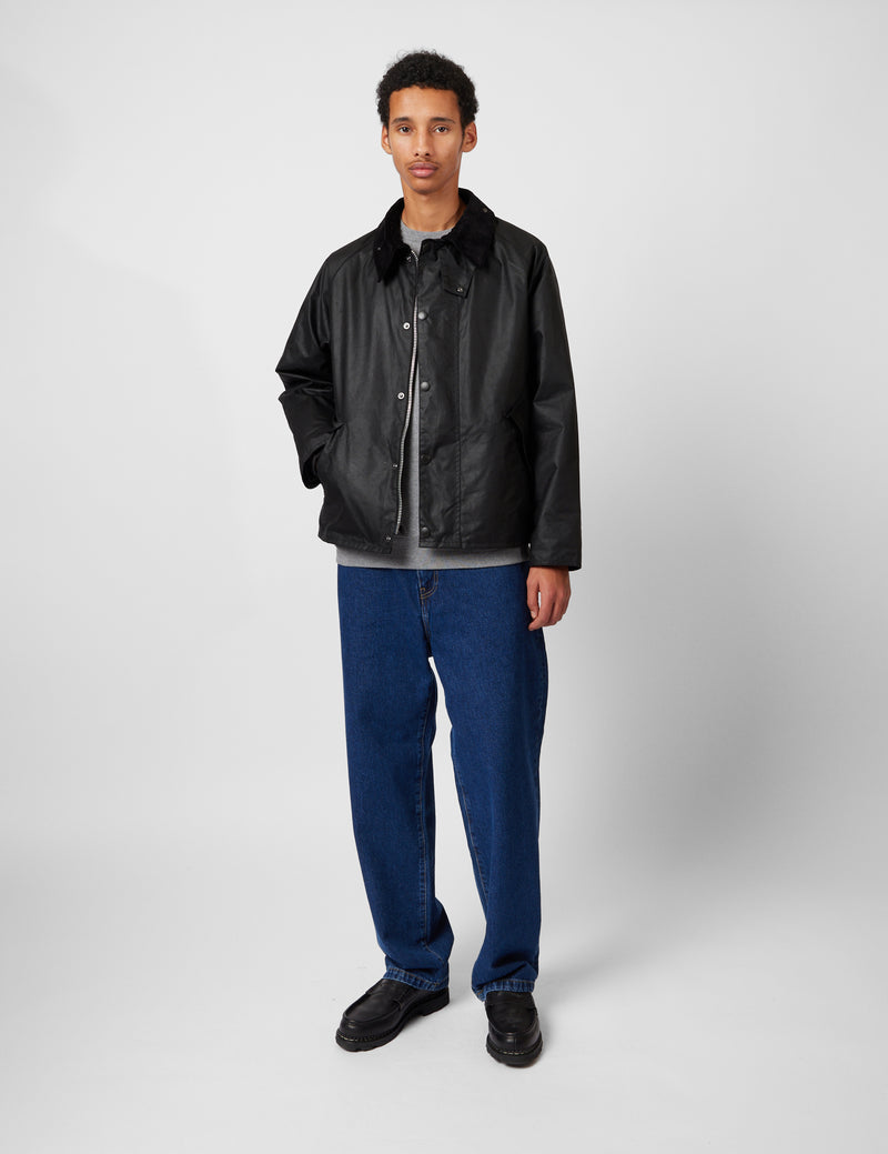 Barbour OS Transport Wax Jacket - Black