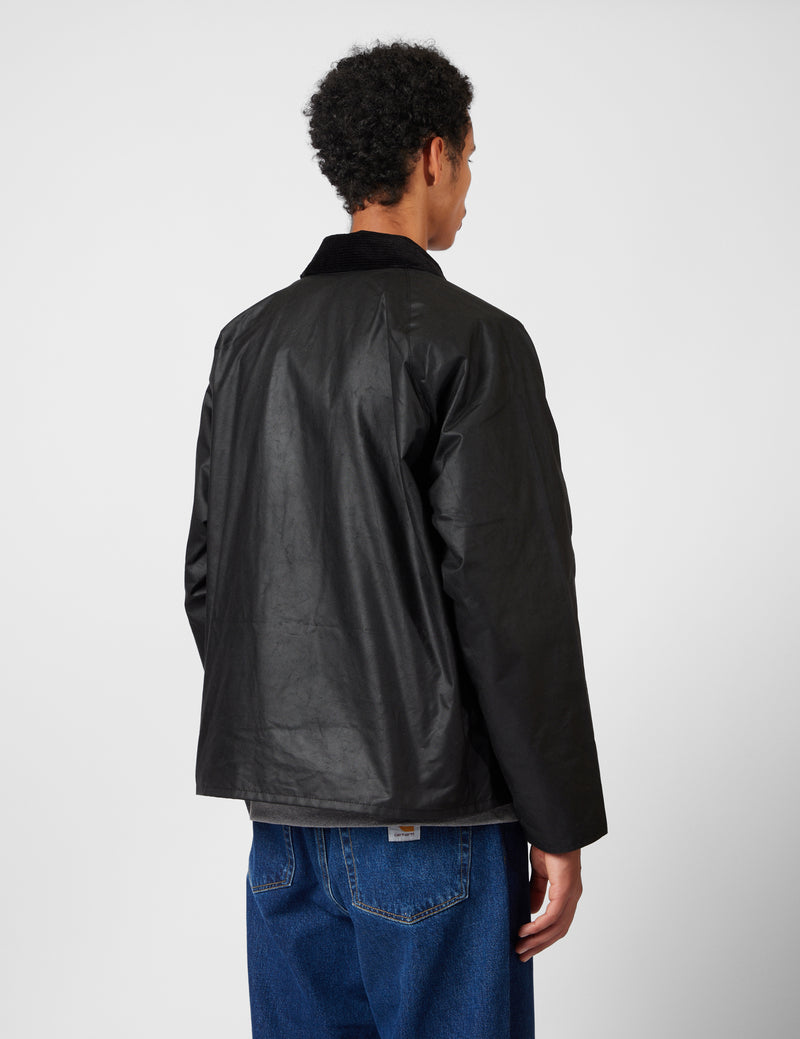 Barbour OS Transport Wax Jacket - Black