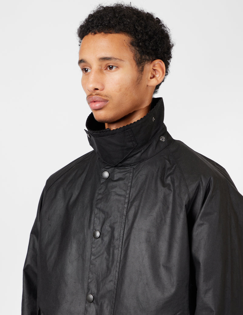 Barbour OS Transport Wax Jacket - Black