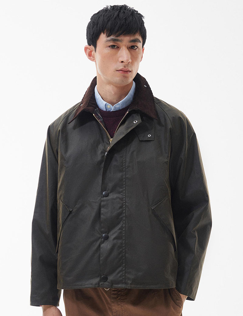 Barbour OS Transport Wax Jacket - Olive