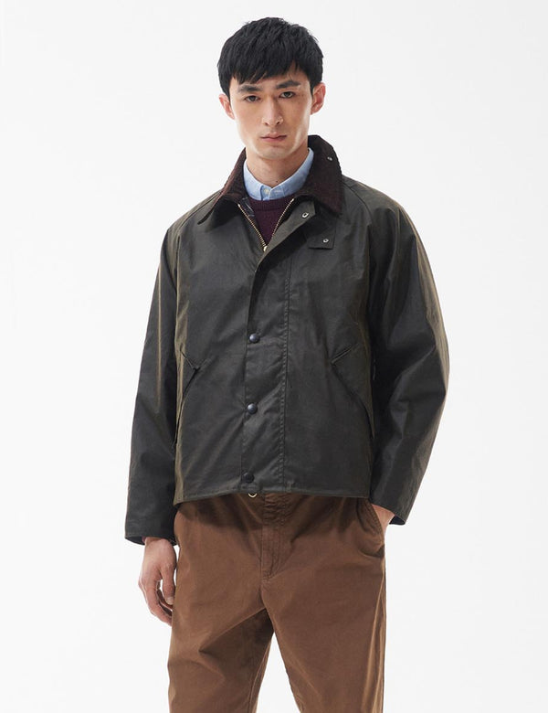 Barbour OS Transport Wax Jacket - Olive
