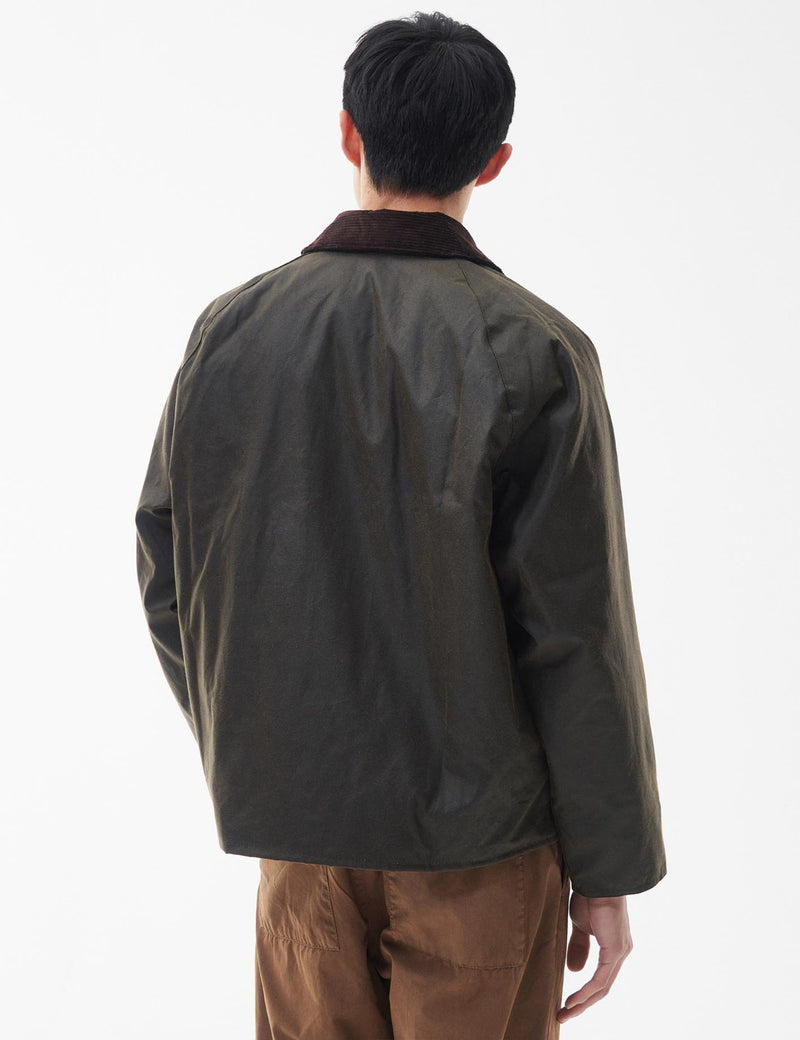 Barbour OS Transport Wax Jacket - Olive