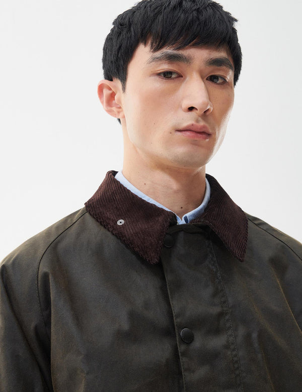 Barbour OS Transport Wax Jacket - Olive