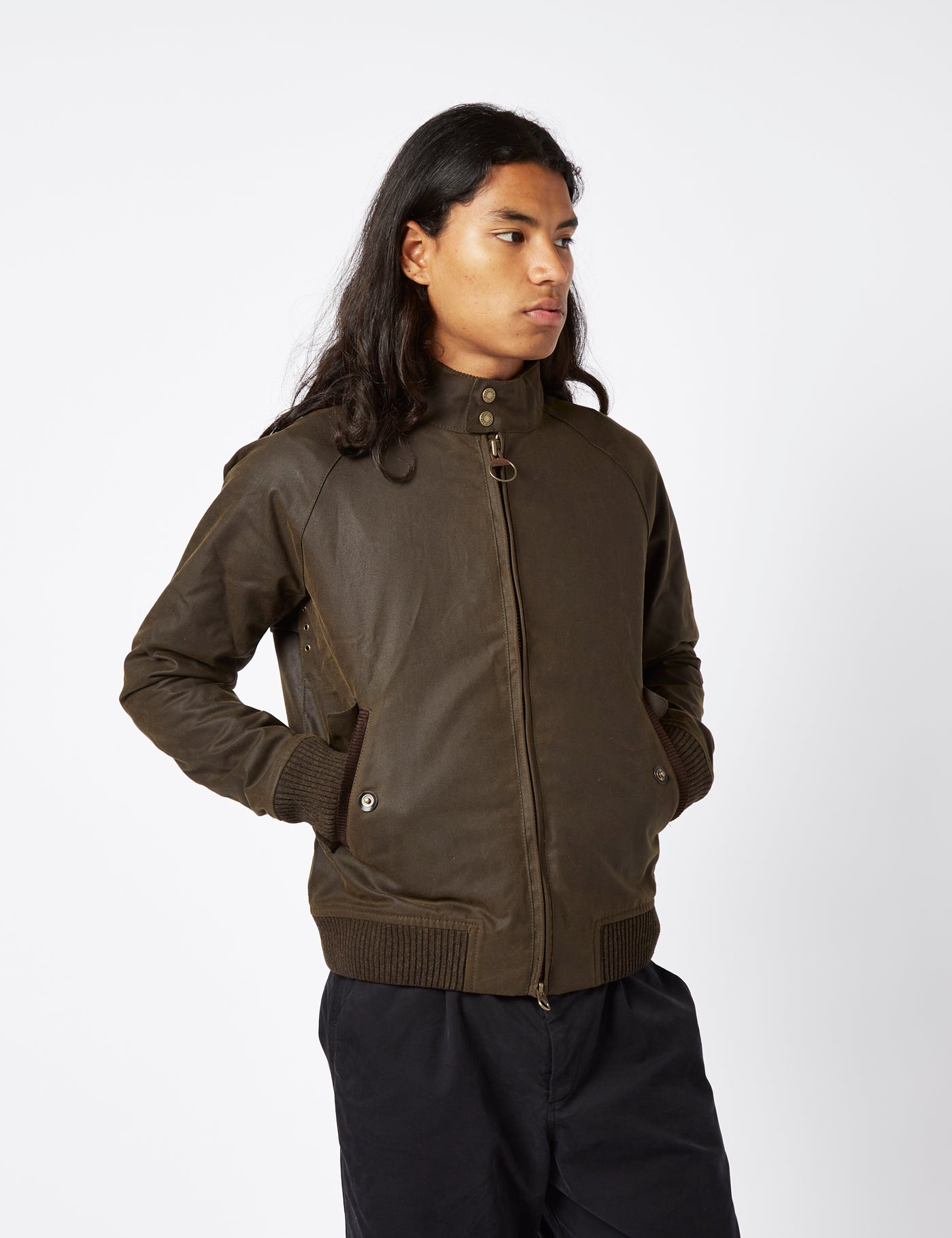 ジャケット・アウター BARBOUR BARACUTA BROWN WAX JACKET G4 XL Barbour x Baracuta Brown Wax Jacket - Olive - MWX2223OL52