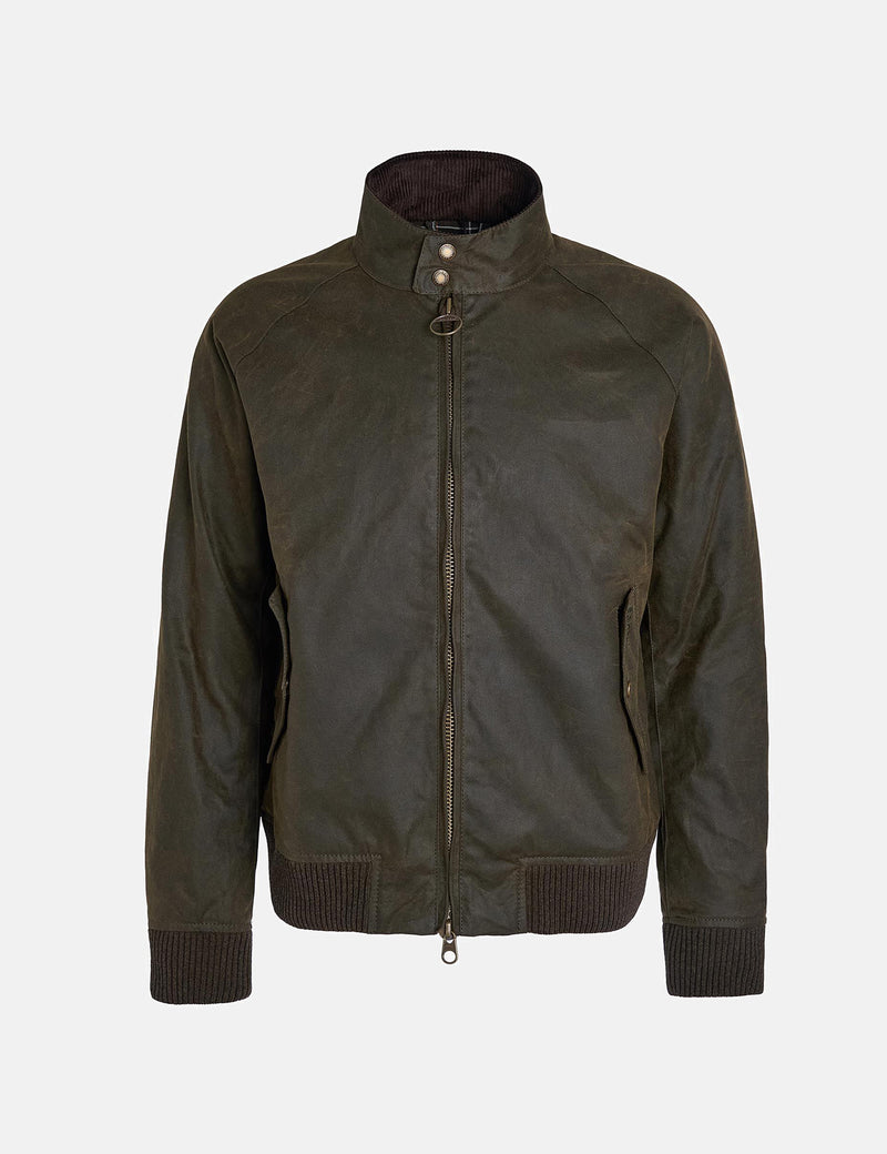 Barbour x Baracuta Yale Wax Jacket - Olive Green | Urban Excess ...