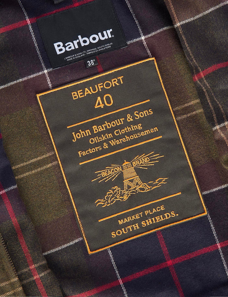 Barbour 40th Anniversary Beaufort Wax Jacket - Navy Blue