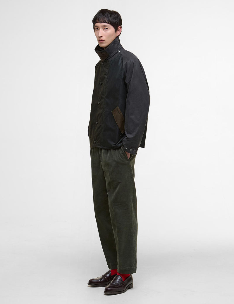 Barbour Patchwork Transport Wax Jacket - Sage Green