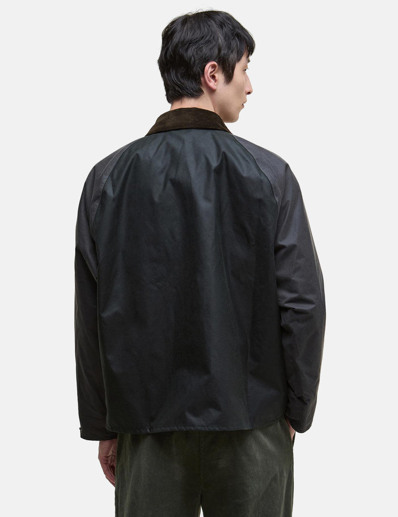 Barbour Patchwork Transport Wax Jacket - Sage Green
