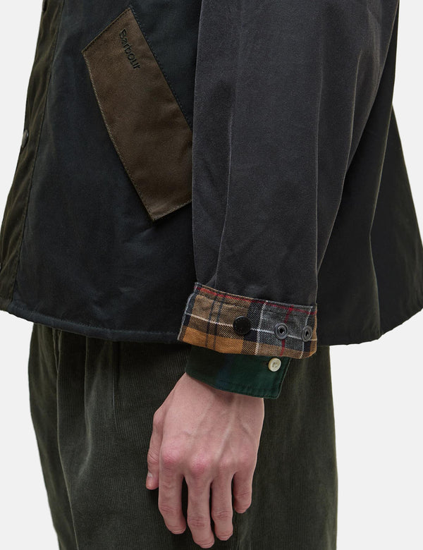 Barbour Patchwork Transport Wax Jacket - Sage Green