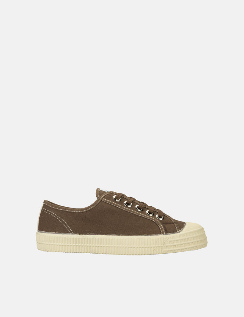 Novesta Star Master Contrast Stitch Trainers (Canvas) - Olive Green/Ecru