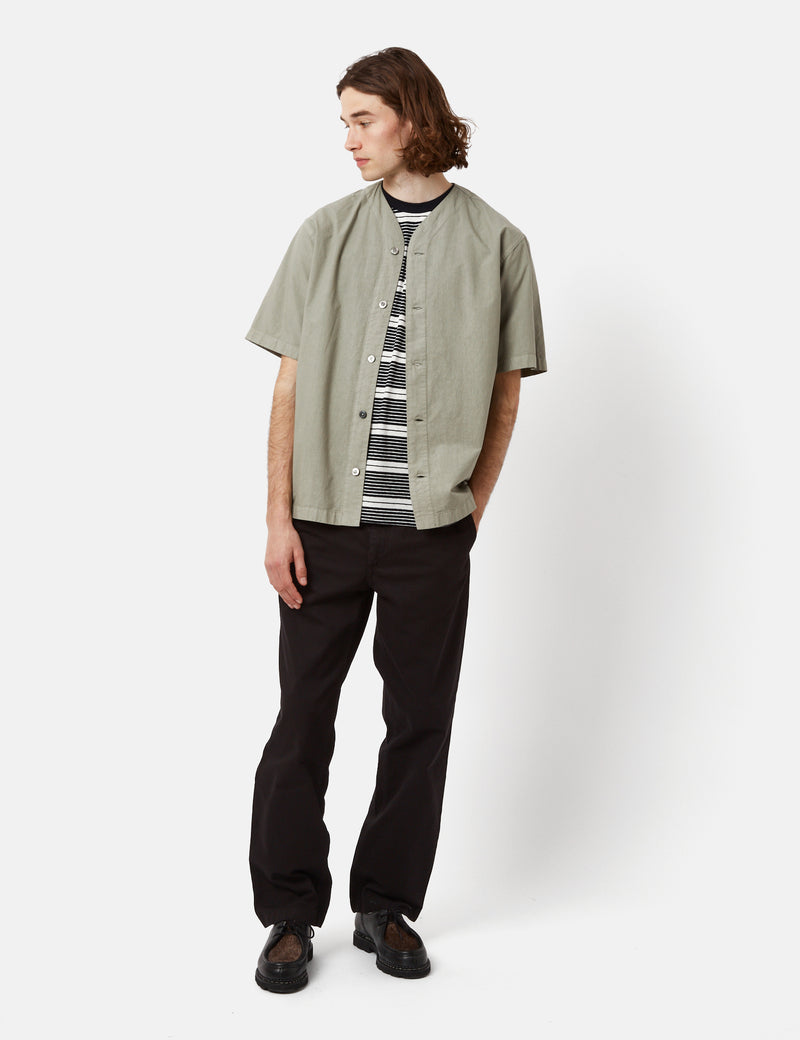 Norse Projects Chemise à Manches Courtes Erwin Typewriter - Sunwashed Green