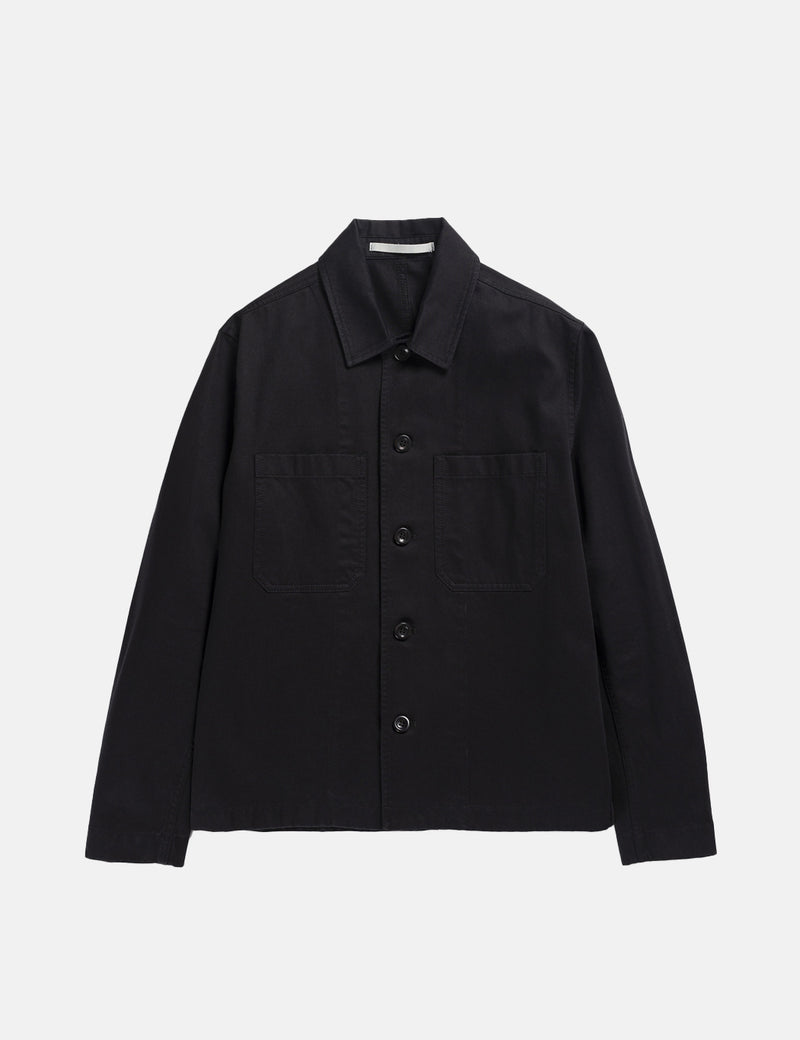 Norse Projects Tyge Broken Twill Overshirt (Organic) - Black