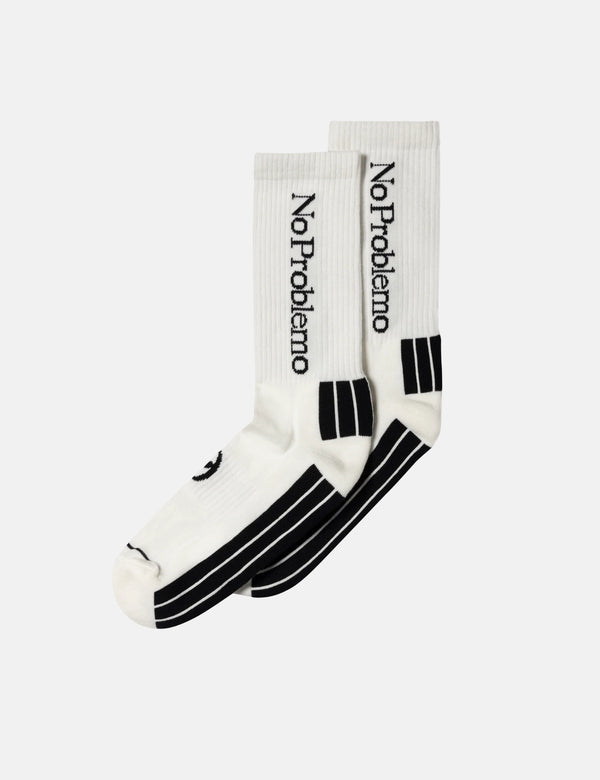 No Problemo Socks - White