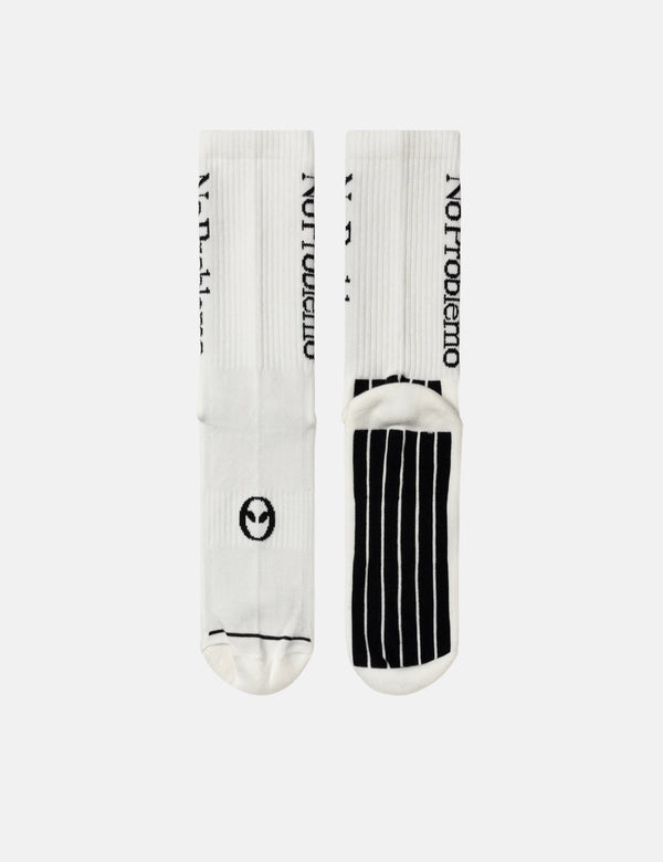 No Problemo Socks - White