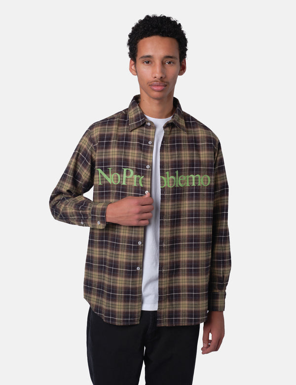 No Problemo Plaid Shirt - Green
