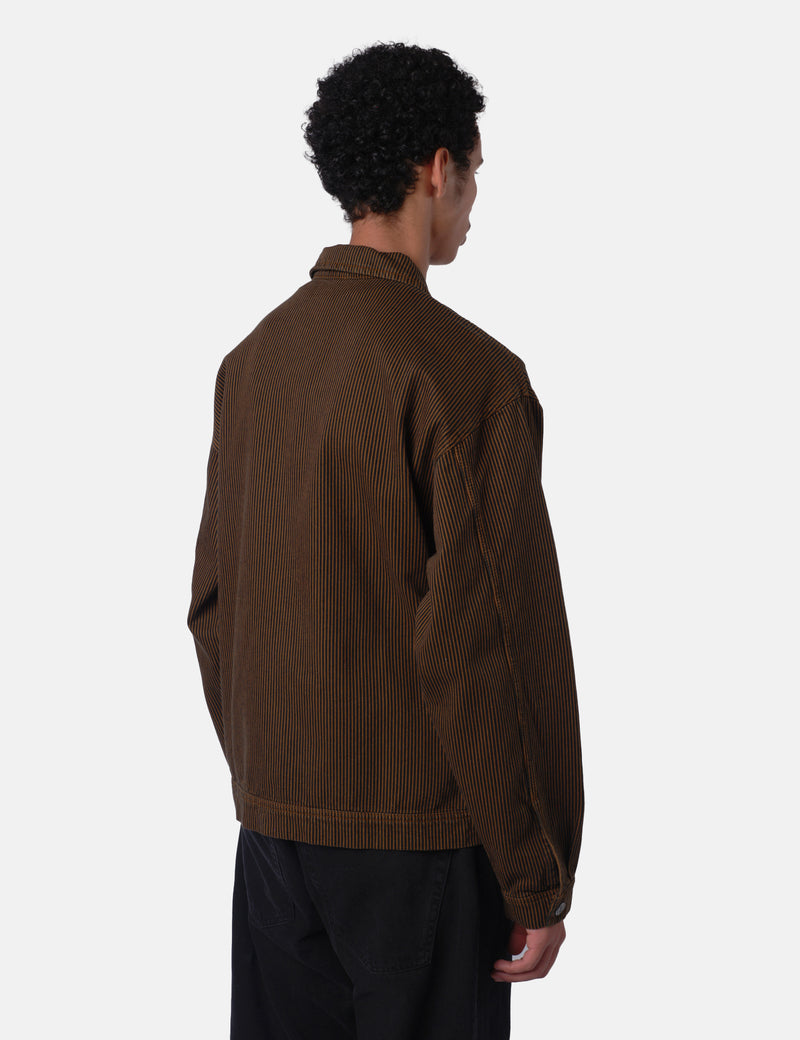 No Problemo Striped Nayoko Jacket - Brown