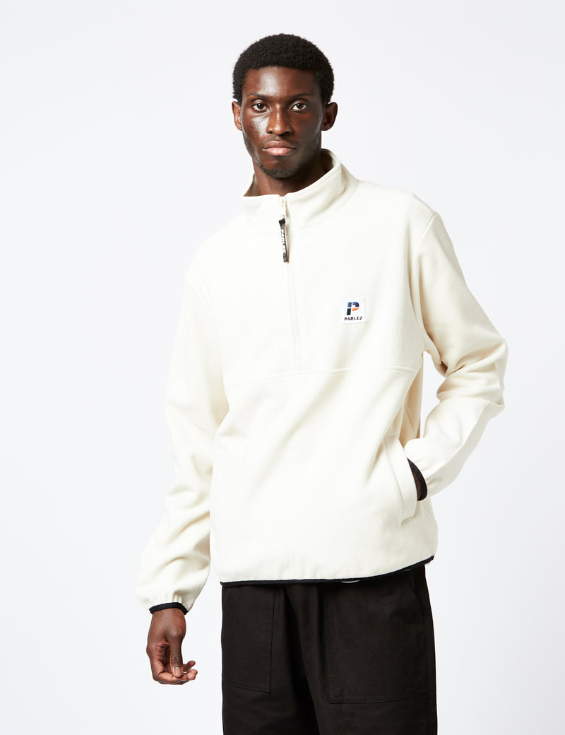 Parlez Reese Fleece Quarter Zip Sweatshirt - Ecru