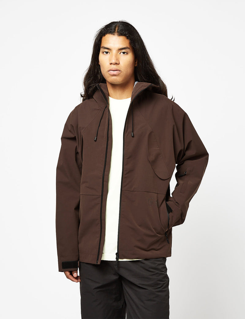 Purple Mountain Observatory 3 Layer Shell Jacket - Mole Brown