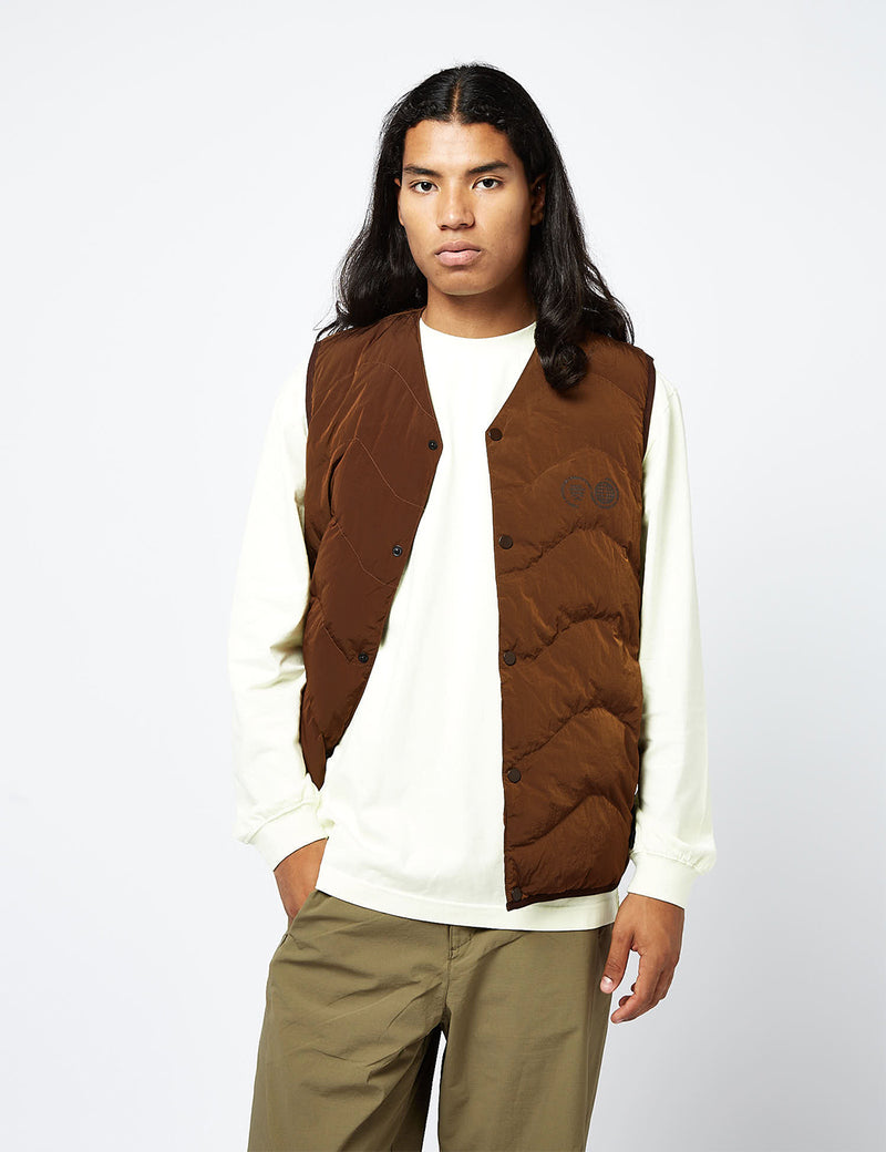 Purple Mountain Observatory Quilted Vest - Monks Robe Brown