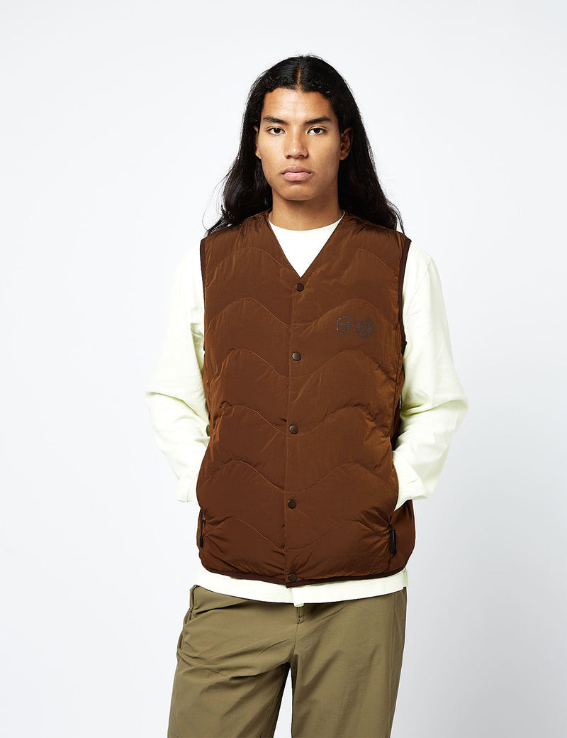 Purple Mountain Observatory Quilted Vest - Monks Robe Brown