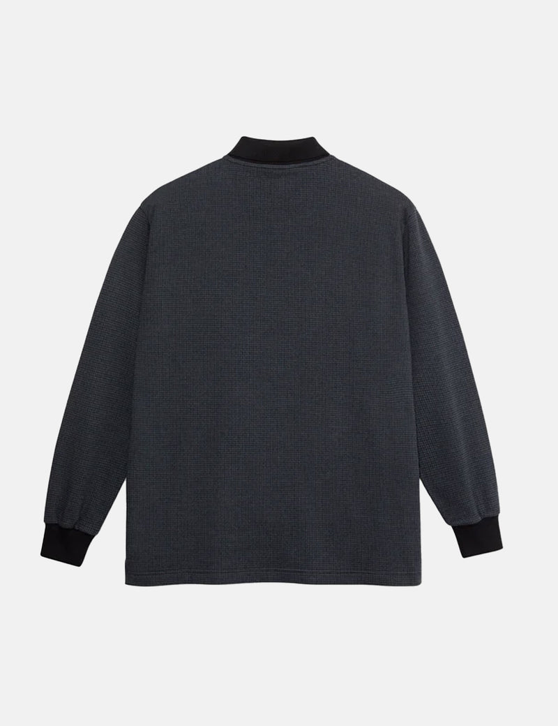 Polar Skate Co. Polo Shirt (Houndstooth) - Black/Grey