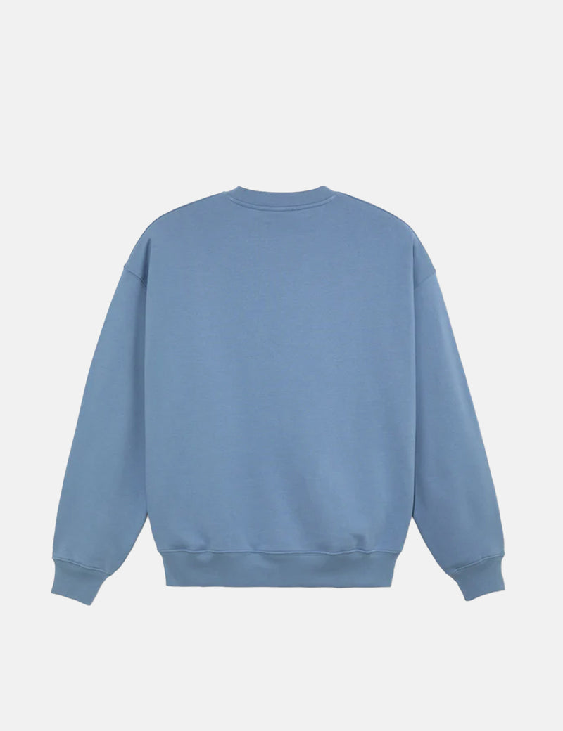 Polar Skate Co. Dave Earthquake Sweatshirt - Oxford Blue