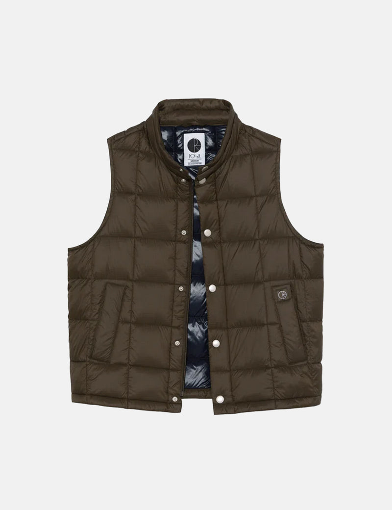 Polar Skate Co. Lightweight Puffer Vest - Brown