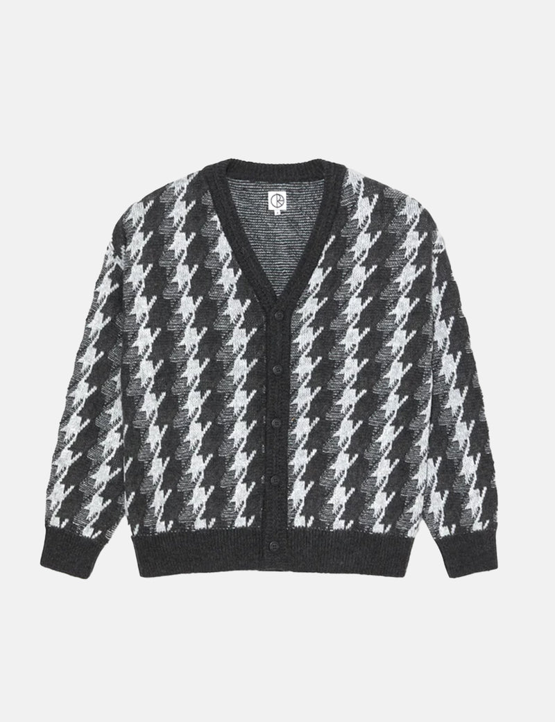 Polar Skate Co. Louis Cardigan (Houndstooth) - Grey