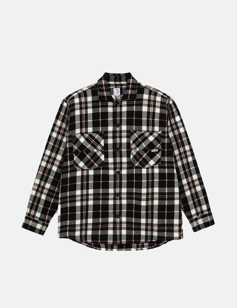 Polar Skate Co. Big Boy Overshirt Flannel - Black/White/Red I