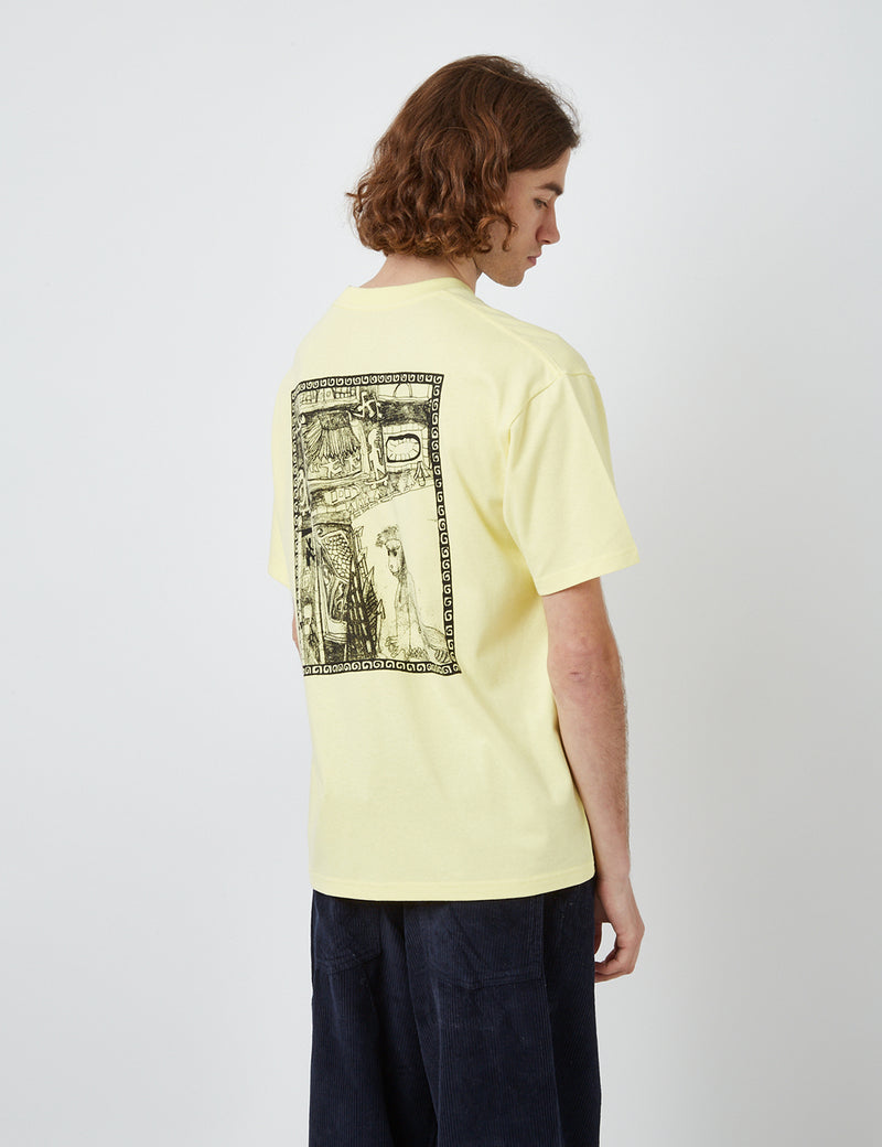 Polar Skate Co. Gorilla King T-Shirt - Pale Yellow