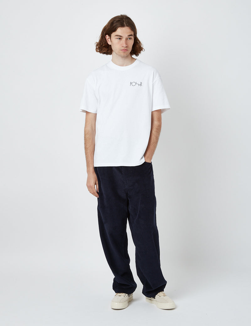 Polar Skate Co. Skorsten Fill Logo T-Shirt - White