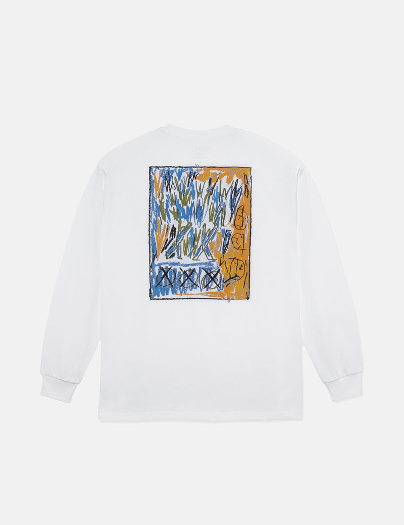Polar Skate Co. Campfire Long Sleeve T-Shirt - White