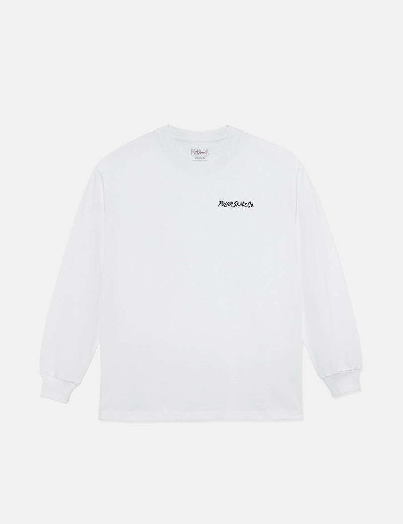 Polar Skate Co. Campfire Long Sleeve T-Shirt - White