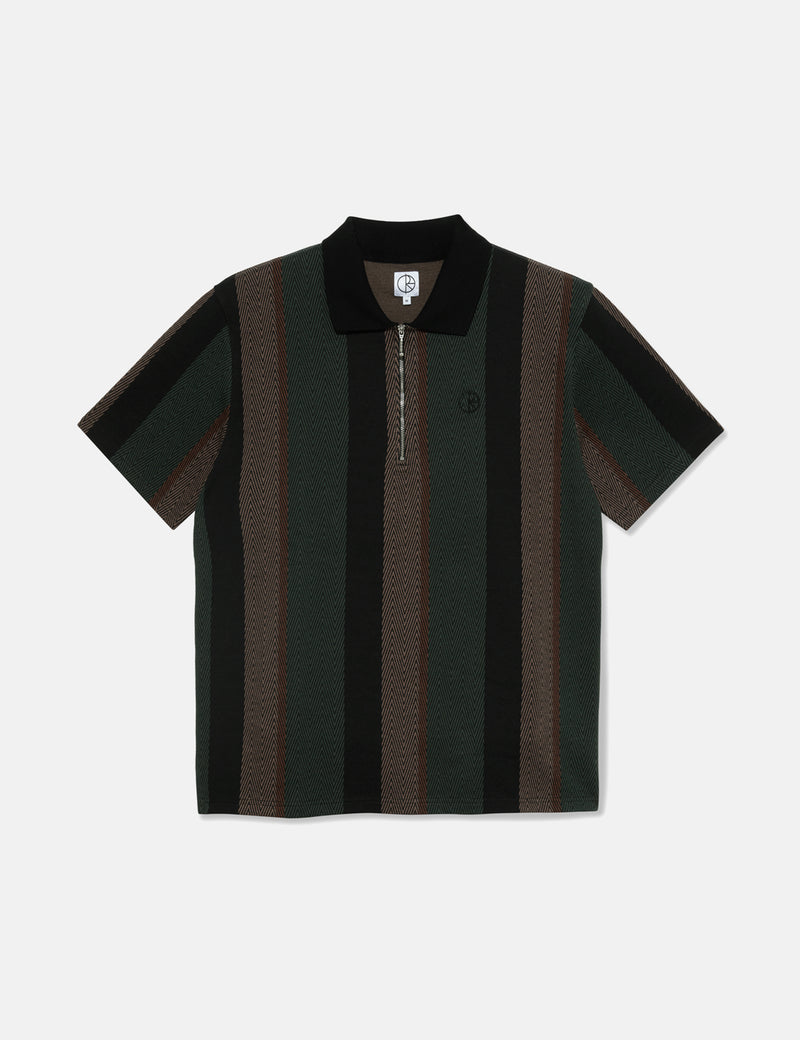 Polar Skate Co. Jacques Polo Shirt - Black/Salmon Pink