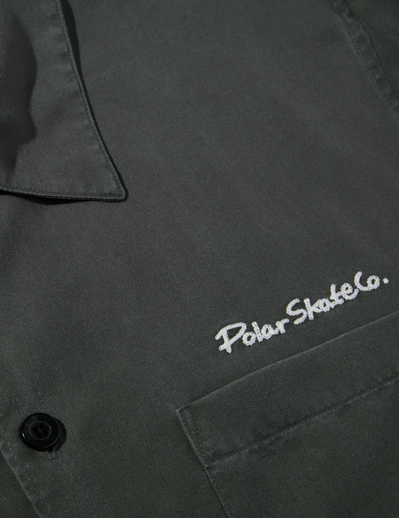 Polar Skate Co. Diamond Face Bowling Shirt - Graphite Grey